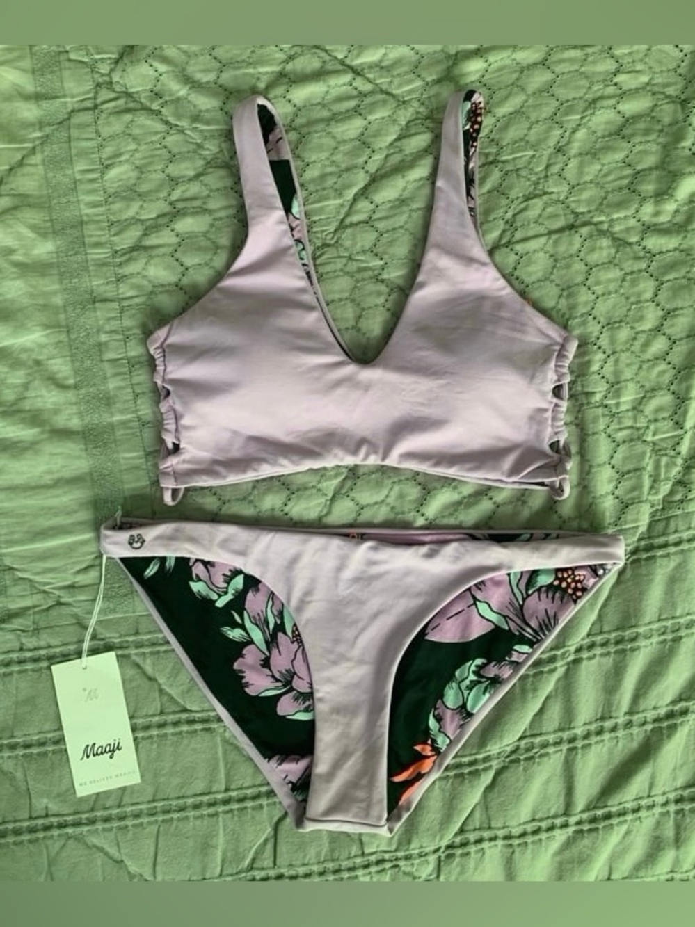 Maaji Women Purple Floral Bikini Set